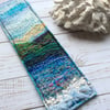 Seascape embroidered bookmark.