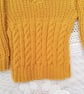 Cable and Fisherman's Rib Pattern Hand Knitted Children's Jumper, Child's Jumper - Image 4