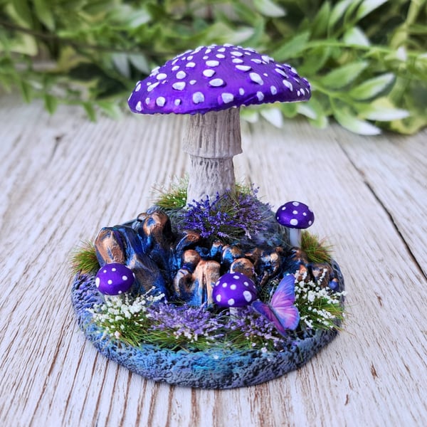 Purple Mushroom Ornament 
