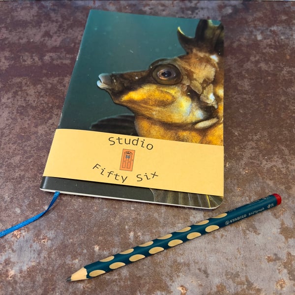 Notebook, Marine themed, A5 (ish), made from up-cycled and recycled materials.