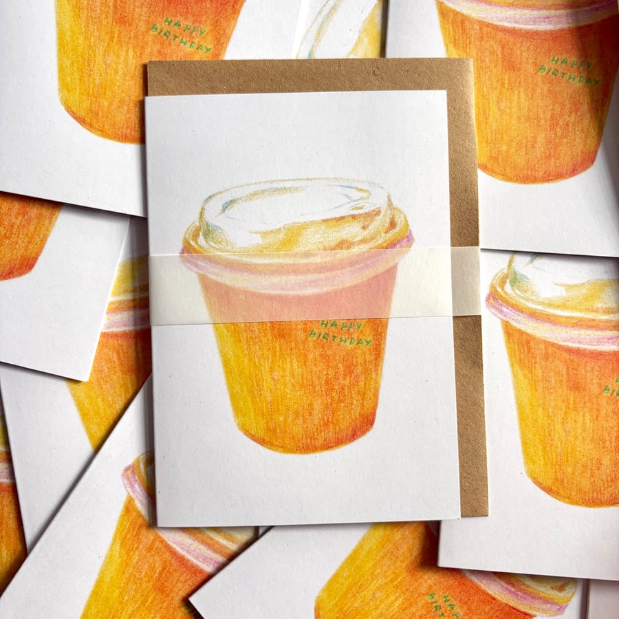 Coffee Cup - Birthday Card
