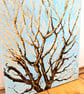 Contemporary Tree Painting, Turquoise Wall Decor, Original Acrylics on Canvas - Image 4