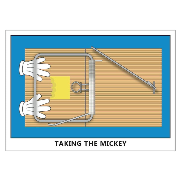 Taking The Mickey Postcard
