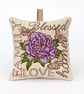 Peony Inspirational Quotes Nature Medley Linen Lavender Bag 