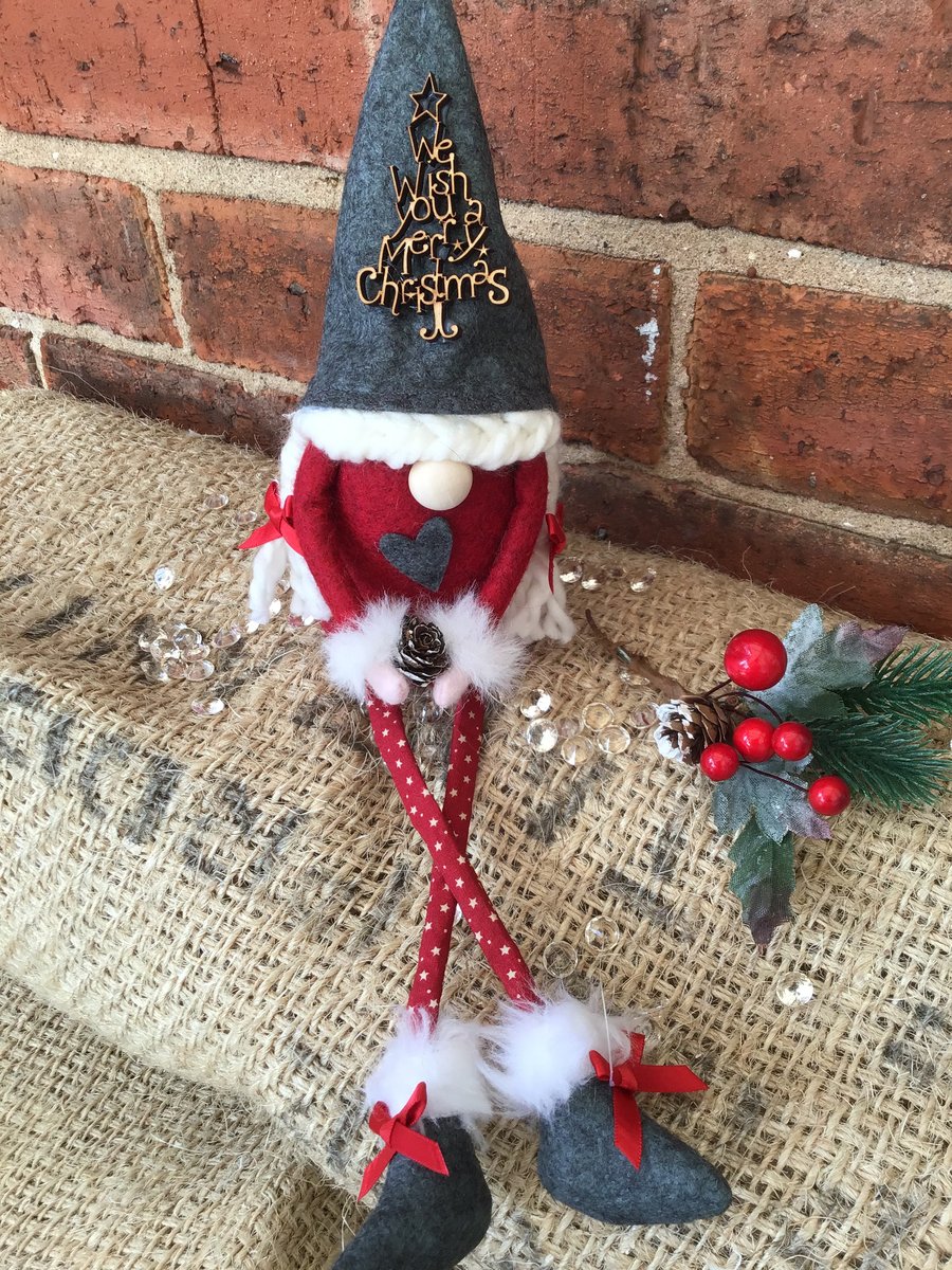 White Stars Mini Gonkess Shelf Sitter