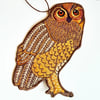 Owl Embroidered Hanging Decoration 