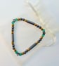 Hematite Star And Emerald Green Glass Bracelet - Handmade In Devon. - Image 10