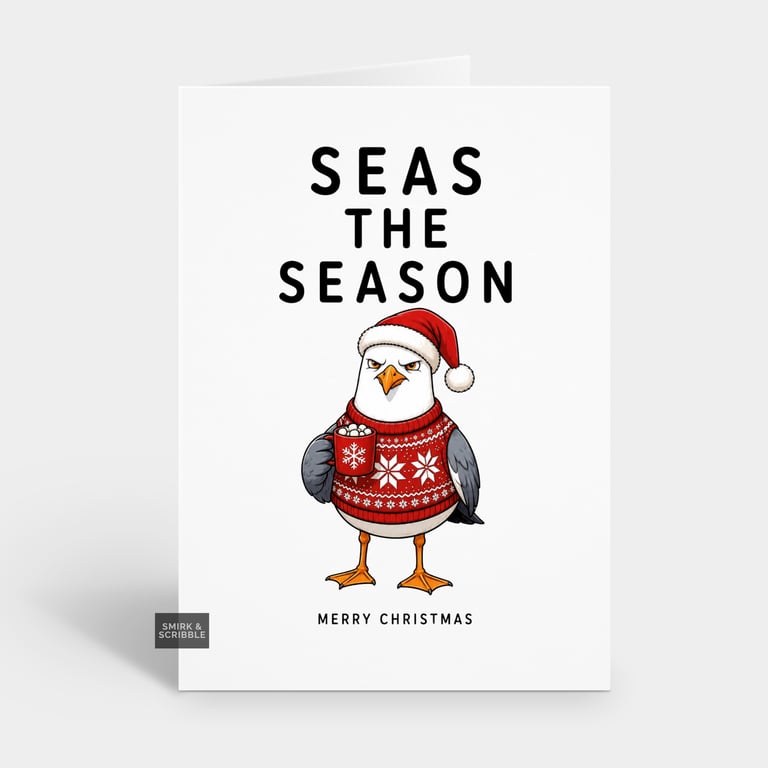 Funny Christmas Card - Seagull Season