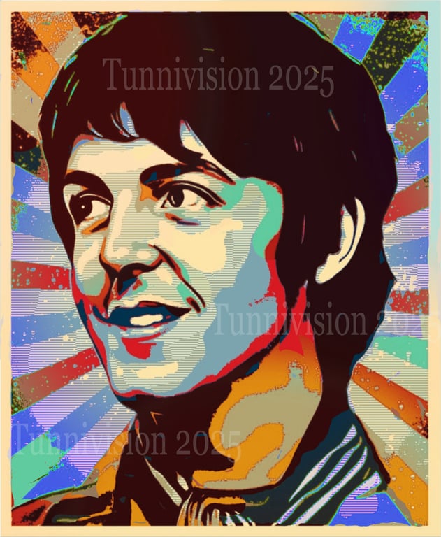 Paul McCartney 12 x 8 inch full colour ltd edition numbered art print