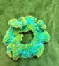 Spearmint & Avocado Large Yarn Mix Scrunchies Hair Ties - Image 1