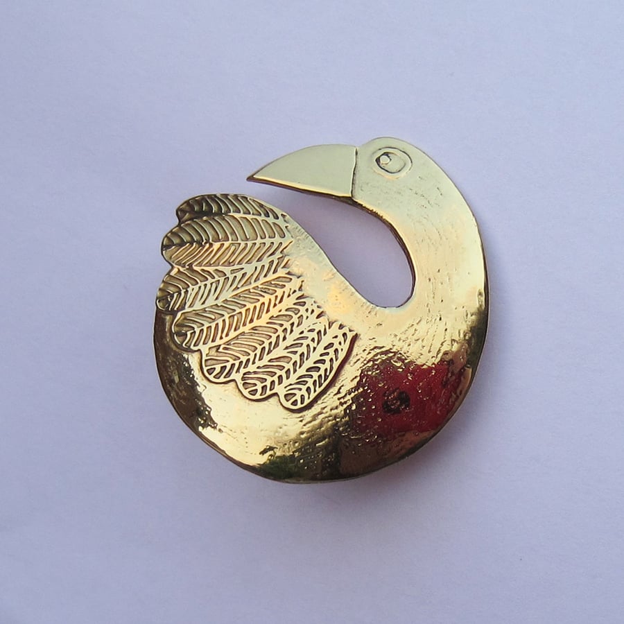 Swan or goose brooch