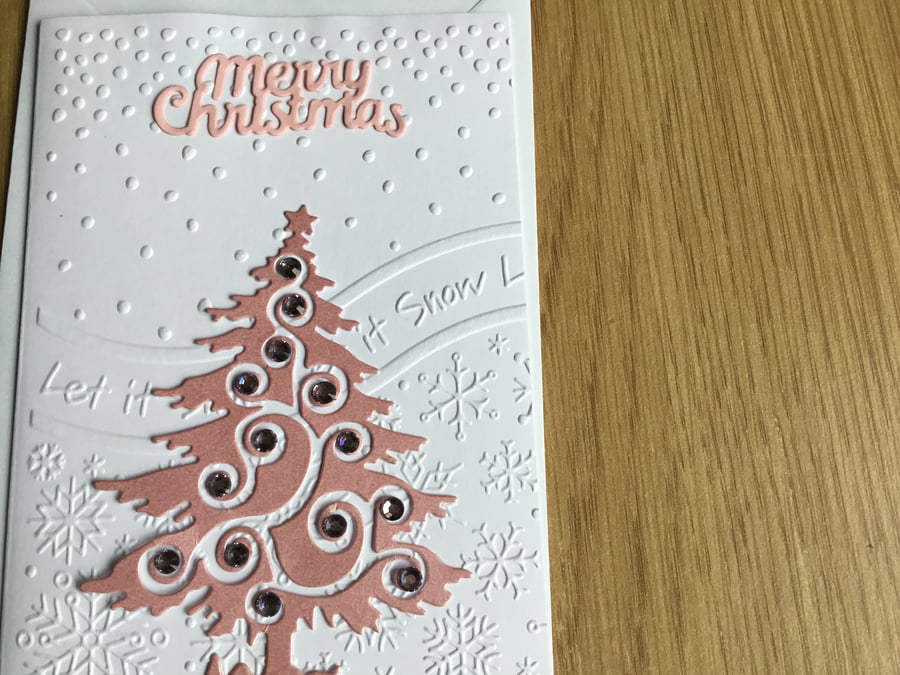 Handmade. Christmas tree card. CC547