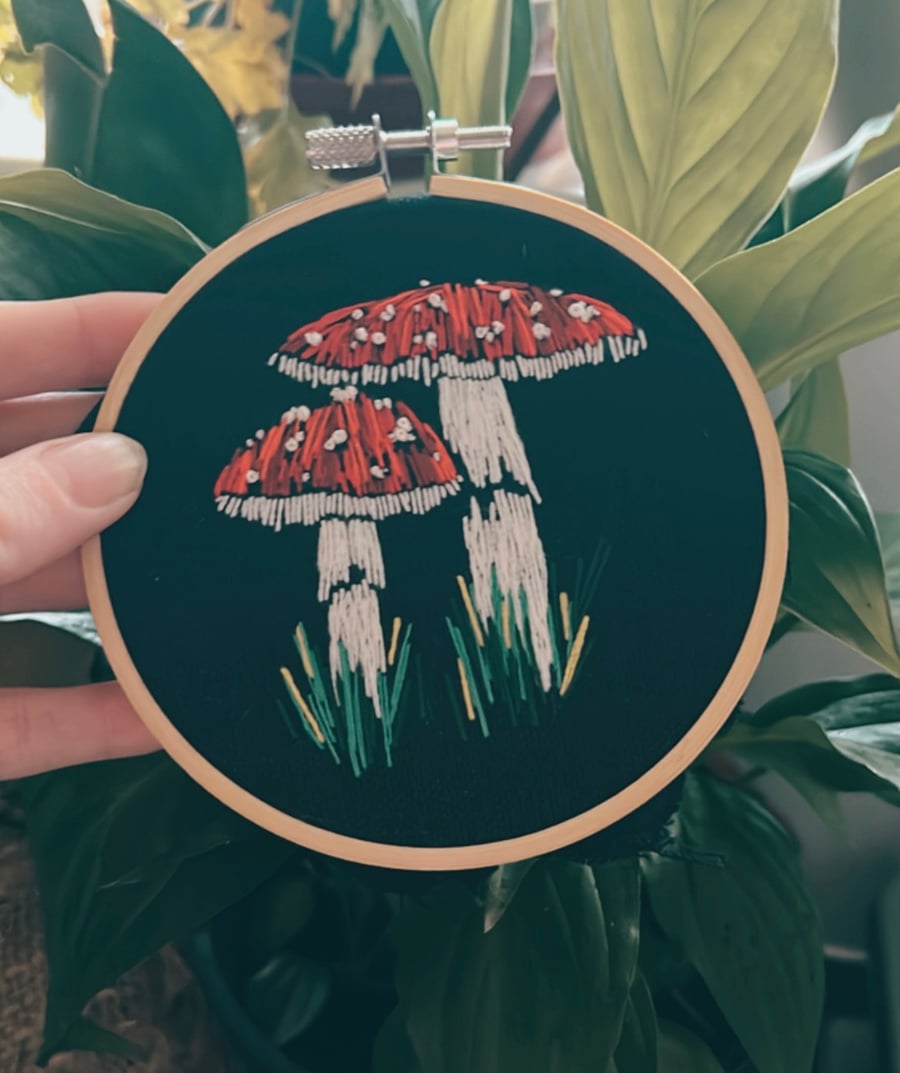 Mushroom Embroidery Fly Agaric
