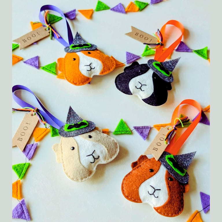Felt Guinea Pig Halloween Hanging Decorations