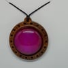 Pearlescent wooden pendant 