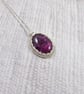 Sterling Silver & Purple Jasper Necklace  - Image 4