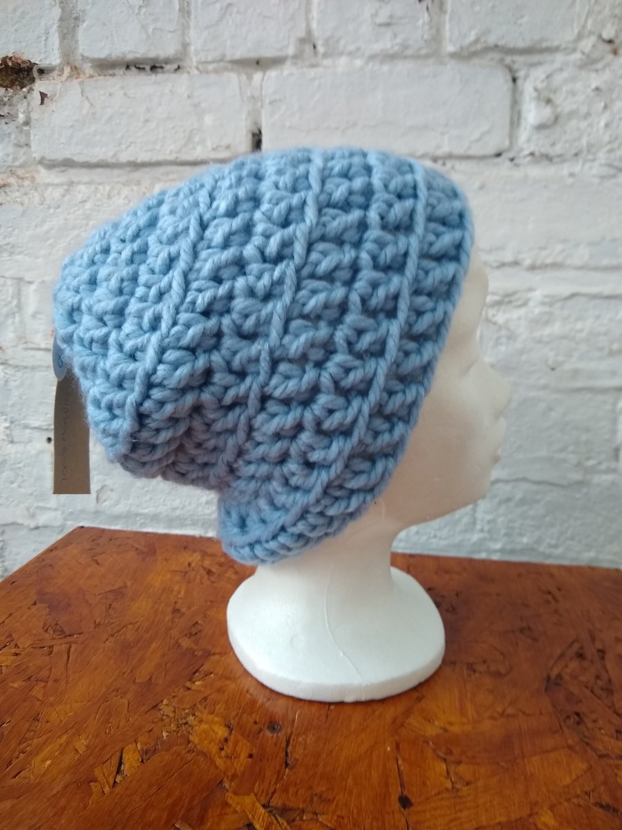 Baby Blue Crocheted Hat