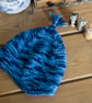 Pixie baby hat - hand knit little pixie style hat with ear flaps and a tassel - Image 3