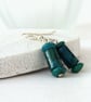 Chrysocolla blue-green earrings - Image 3