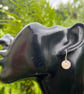 Eco Silver Textured Moon Dangle Earrings - Image 5