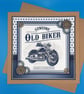 Motorbike Birthday Card, 8x8inches, 20x20cms, Husband, Brother, Grandfather, Fat