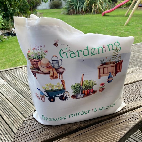 Gardening Tote Bag – Humorous Gift for Plant Lovers