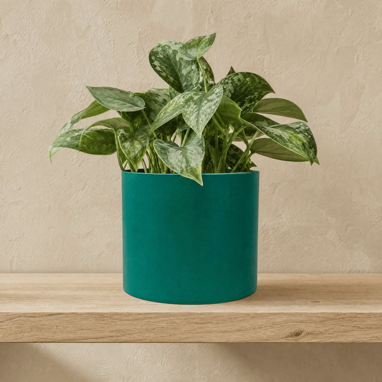 Large Persian Green Round Plant Pot 15 cm Indoor Planter