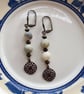 Beautiful stone earrings with natural inclusions