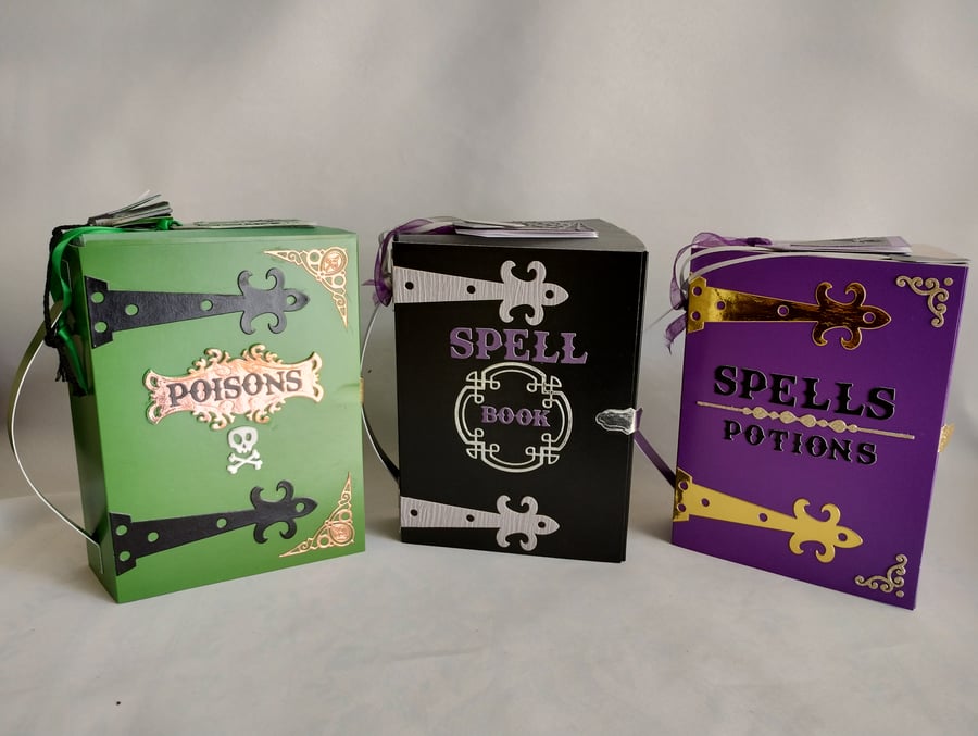 Spooky Spell Book Style Gift Bag Box 