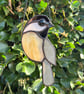 Adorable coal tit stained glass bird decoration - Image 3