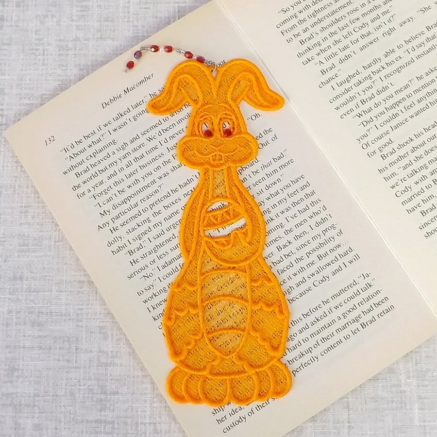 Easter Bunny Embroidered  Bookmark