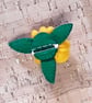 Three Roses Yellow Felt Brooch, Small - Image 2