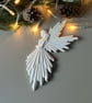 White Christmas Angel Ornament - Hanging Tree Decoration - Pair - Image 8