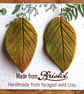 Handmade Ceramic Leaf Earrings, Hypoallergenic Autumn Jewelry - Image 10