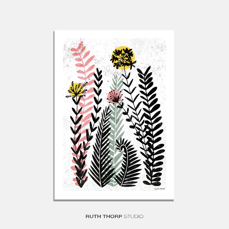 Meadow 1 Illustrated Art Print