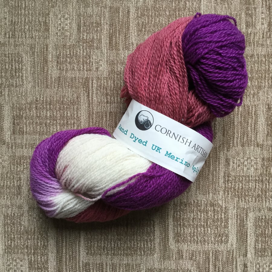 Cornish Artisan Hand Dyed Merino 4ply Yarn