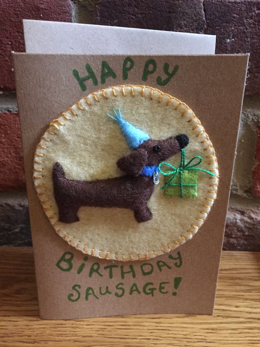 Sausage Dog (dachshund) Happy Birthday card