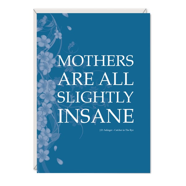 Catcher in the Rye Greetings Card - J D Salinger - Birthday Card for Mum