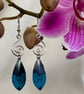 Recycled tin and silver earrings  - Image 5