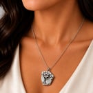 Fracture & Bloom Fine Silver Necklace