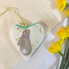 Embroidered Bunny Lavender Heart