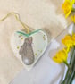 Embroidered Bunny Lavender Heart