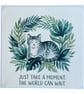 The Calm Cat. 'Just Take A Moment' Cat Greetings Card - Image 2