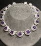 Bubbles Crackled Quartz and Amethyst handmade necklace - Image 2