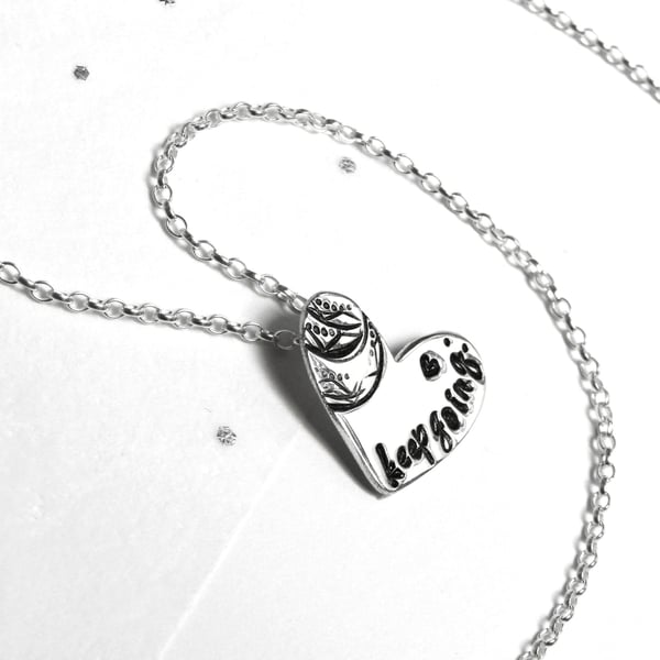 Heart keep going necklace