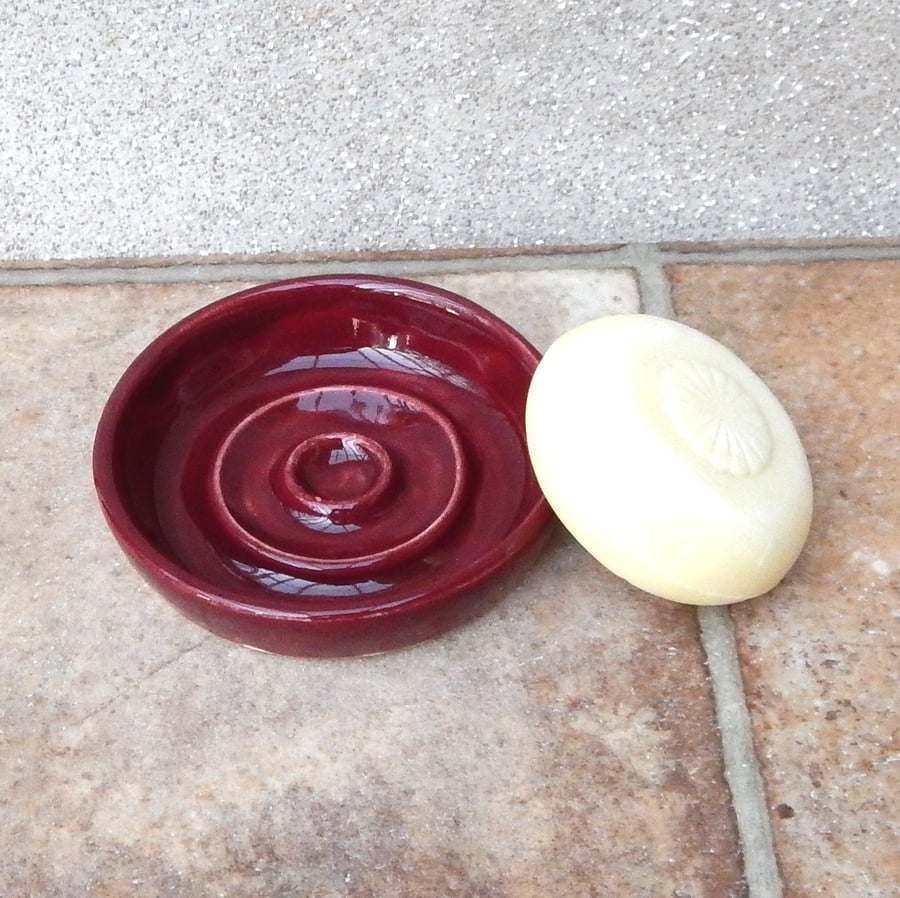 Soap dish in stoneware hand thrown soapdish handmade pottery wheelthrown ceramic