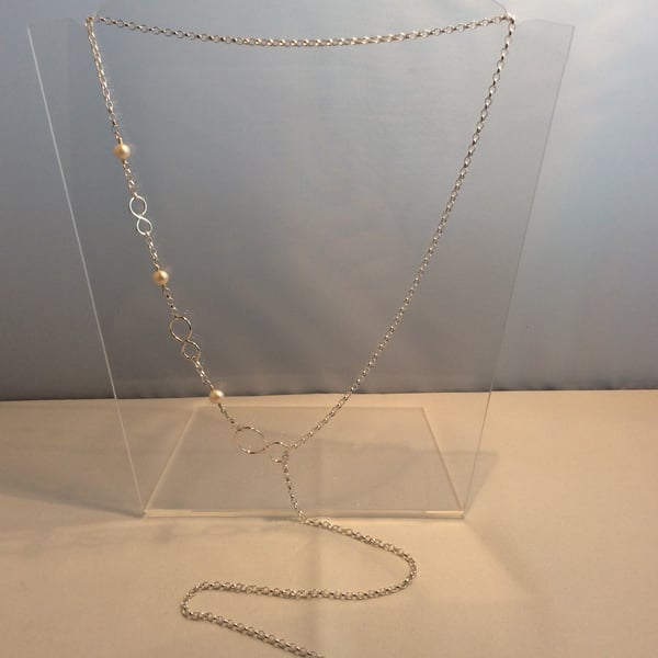 Infinity lariat necklace