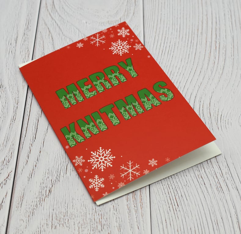 Merry Knitmas - Greetings Card A6