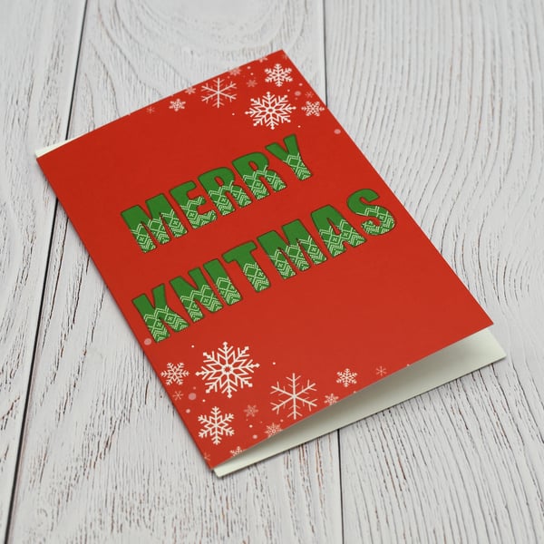 Merry Knitmas - Greetings Card A6