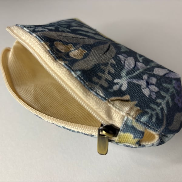 Curvy zip top coin purse, small